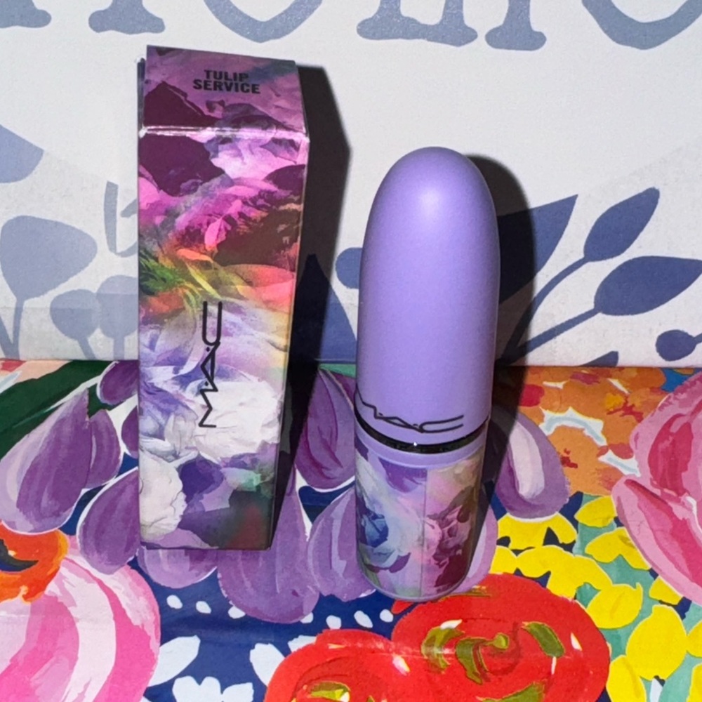 NWT NIB MAC Limited Edition Botanic Panic Matte Lipstick Tulip Service Full Size - Picture 16 of 16